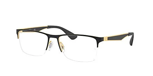 NEW Ray Ban RB6335 2503 Mens Black Rectangle Modern Eyeglasses Frames 56/17~145 2