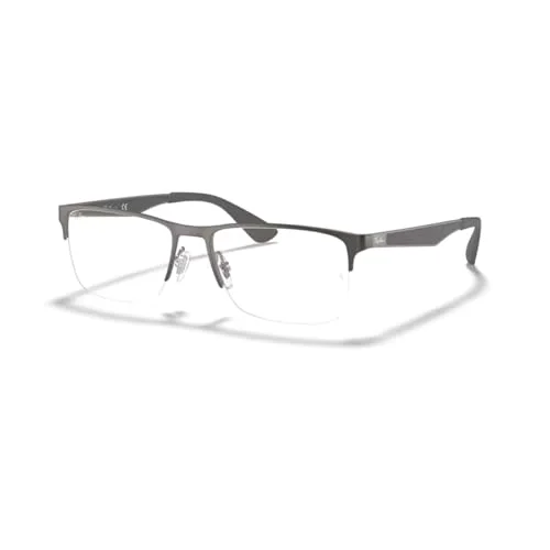 Ray Ban Eyeglasses RB6335 2855 Mens Frame 54-17-145 Gun Metal Gray Excellent