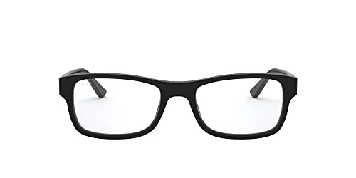 Ray Ban NEW Matte Black Rectangle Frames Metal Mens 56-17-150 Eyeglasses RX7017