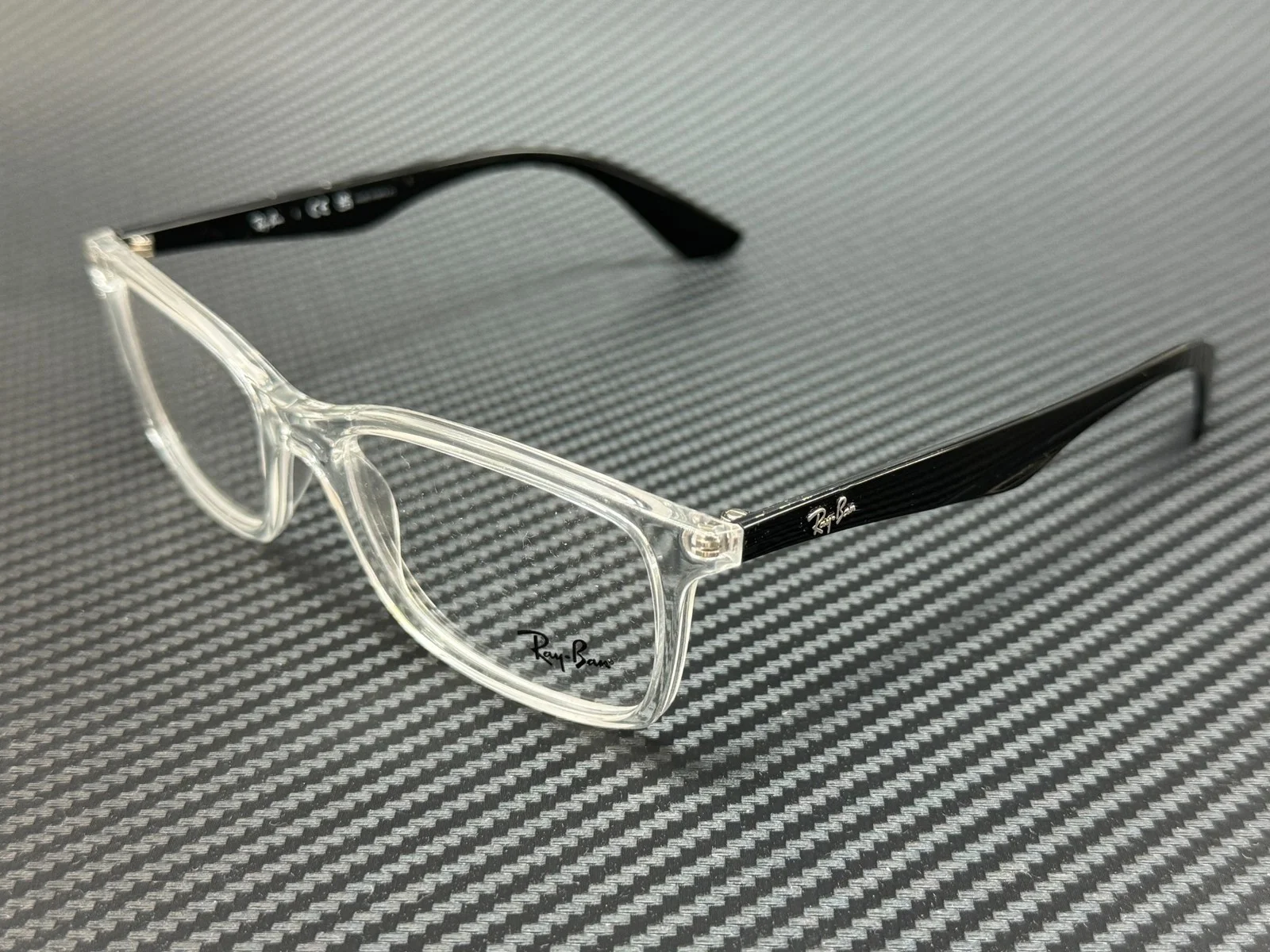 RAY BAN RX7047 5943 Transparent Square 56 mm Unisex Eyeglasses