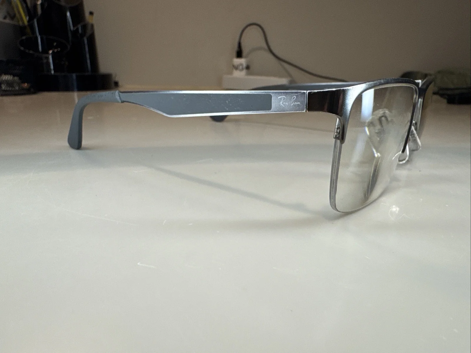 RAY BAN RX7047 5943 Transparent Square 56 mm Unisex Eyeglasses 4