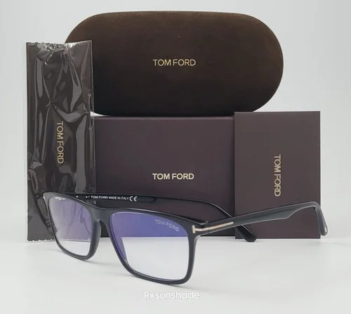 Tom Ford Eyeglasses NEW TF5681-B Color 001 Black Size 56 Square Large Men 3