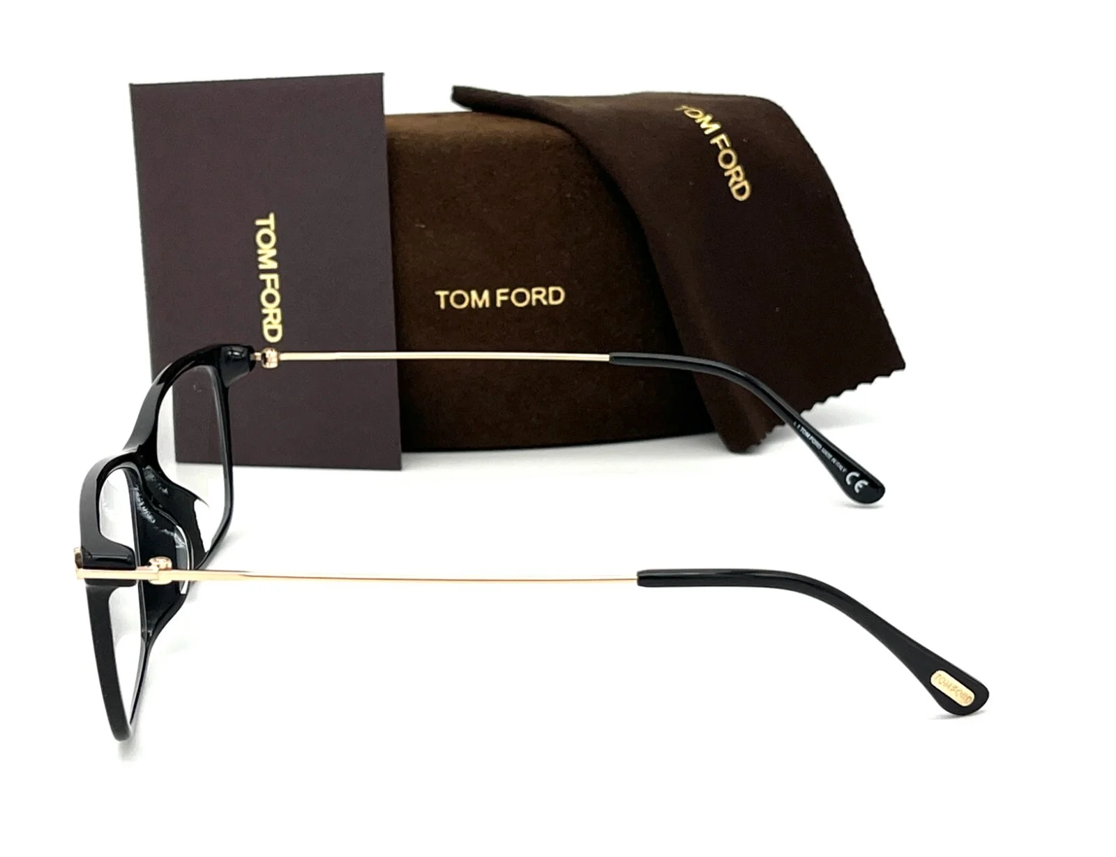 Tom Ford FT5758 001 Shiny Black / Demo Lens 56mm Eyeglasses TF5758 4