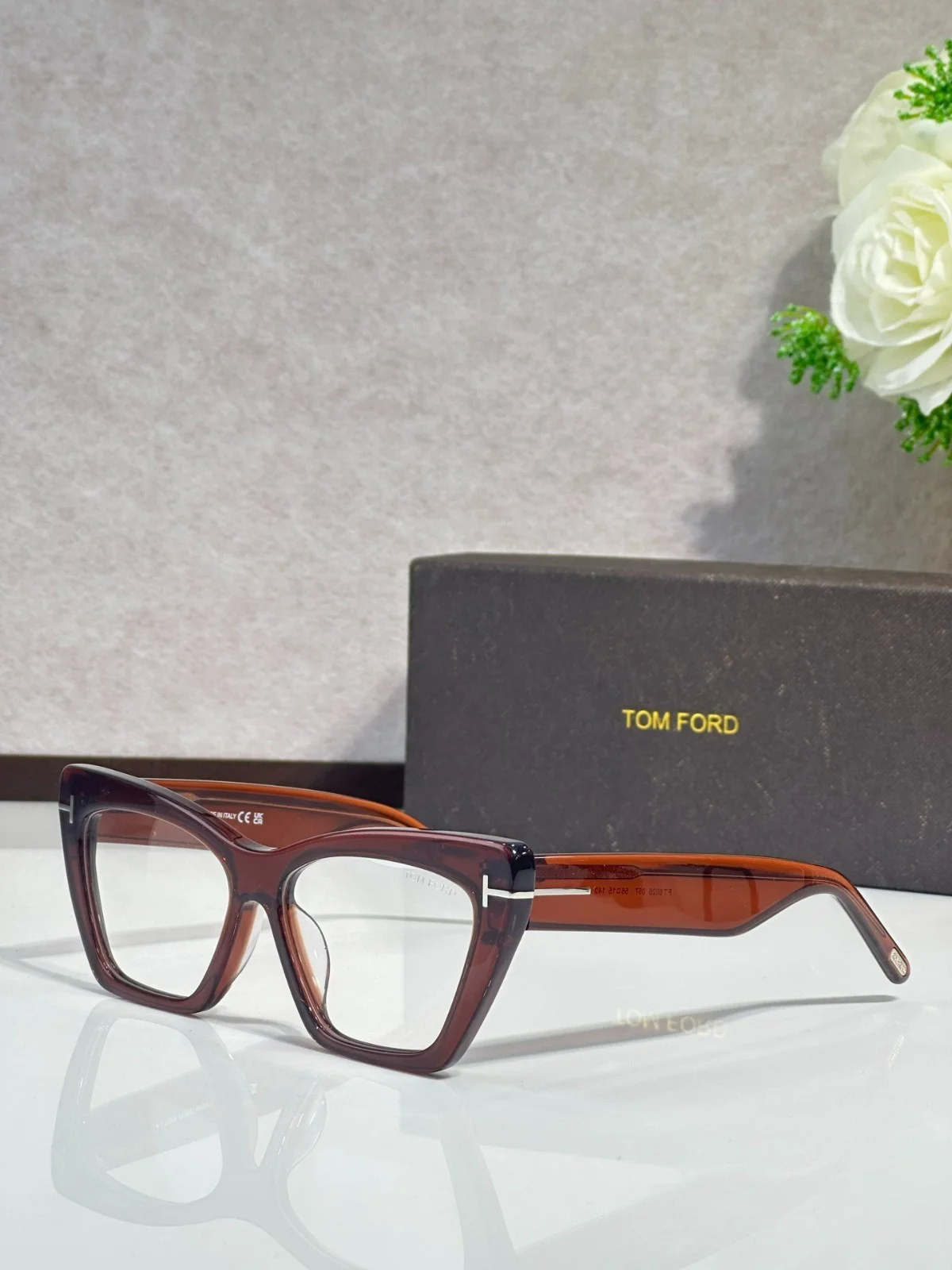 Tom Ford FT5817 B 001 Shiny Black Blue Block Lens 56 mm Men 3