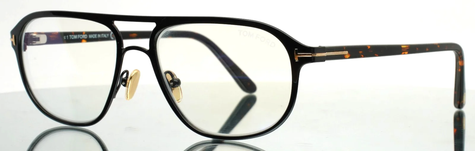Tom Ford FT5817 B 001 Shiny Black Blue Block Lens 56 mm Men 4